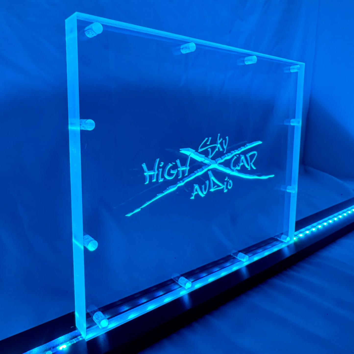 Sound Authority Plexiglass - 10" x 8" 3D Engraved Acrylic Window For Subwoofer Box