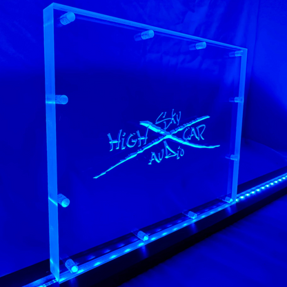 Sound Authority Plexiglass - 10" x 8" 3D Engraved Acrylic Window For Subwoofer Box