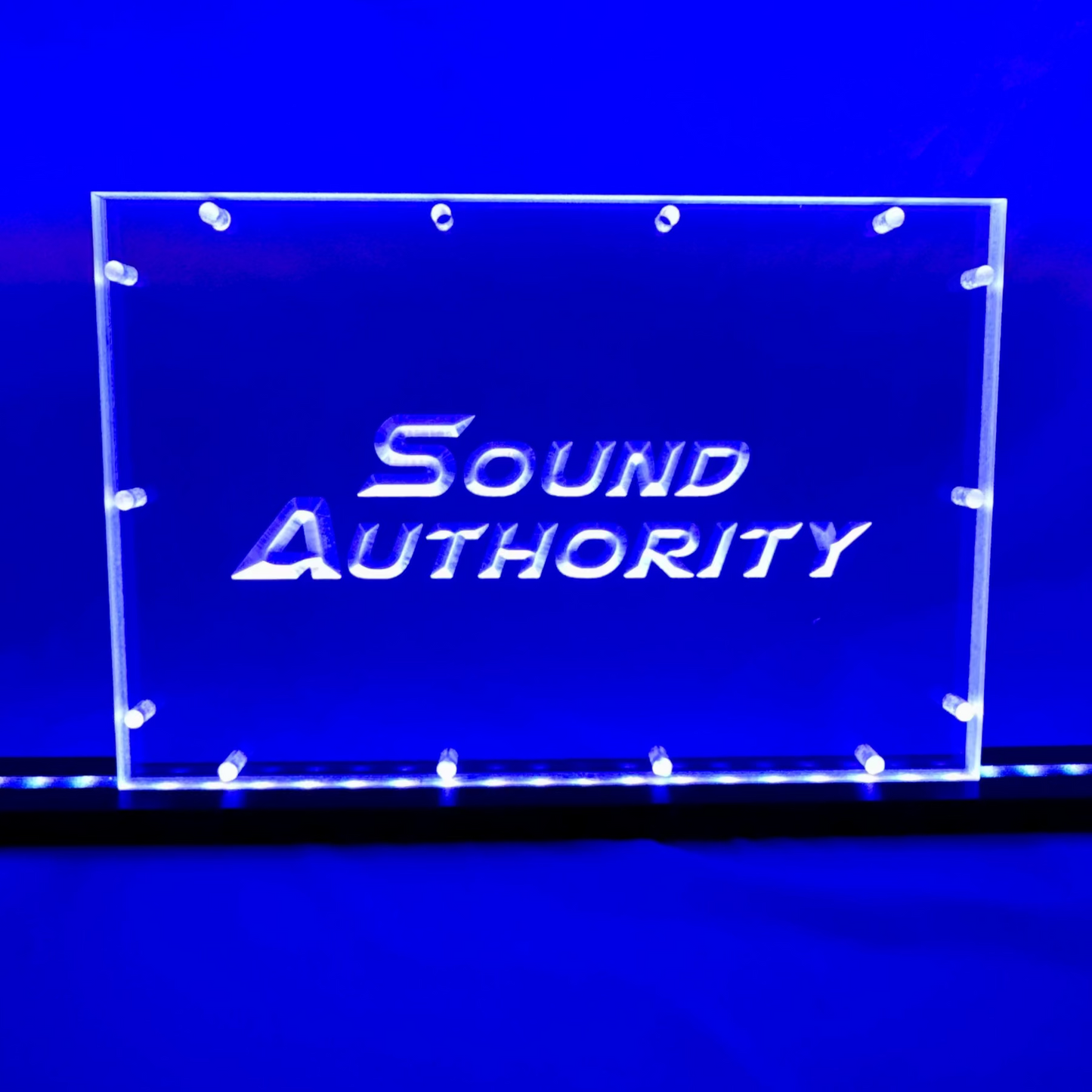 Sound Authority Plexiglass - 12" x 8" 3D Engraved Acrylic Window For Subwoofer Box