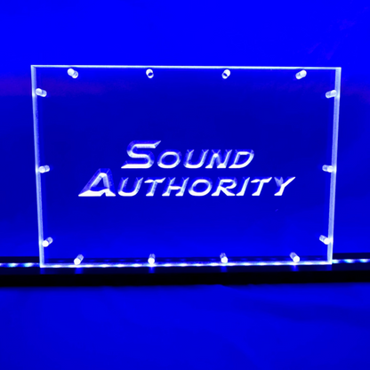 Sound Authority Plexiglass - 12" x 8" 3D Engraved Acrylic Window For Subwoofer Box