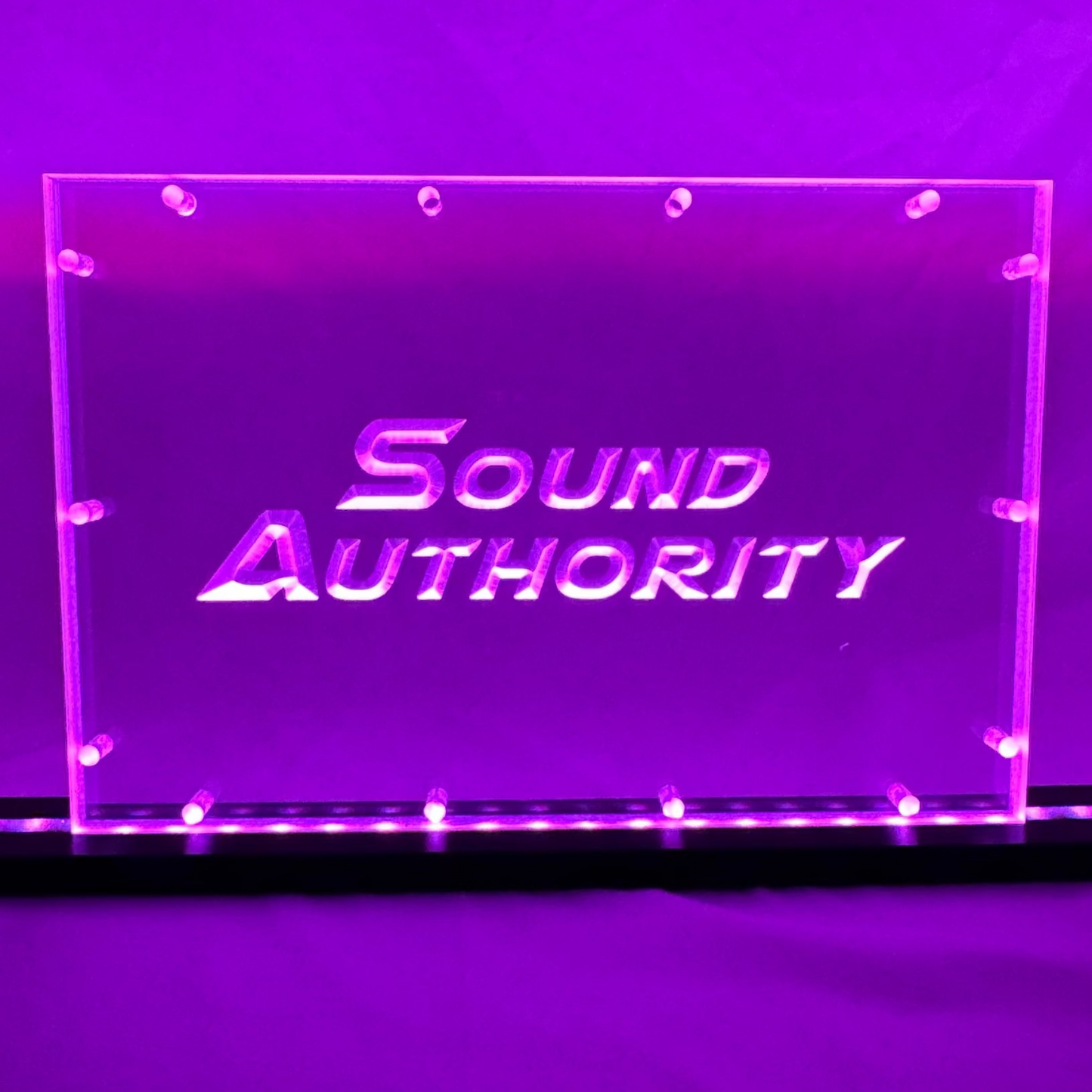 Sound Authority Plexiglass - 12" x 8" 3D Engraved Acrylic Window For Subwoofer Box