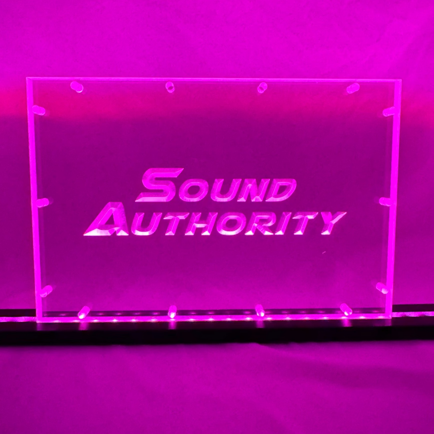 Sound Authority Plexiglass - 12" x 8" 3D Engraved Acrylic Window For Subwoofer Box