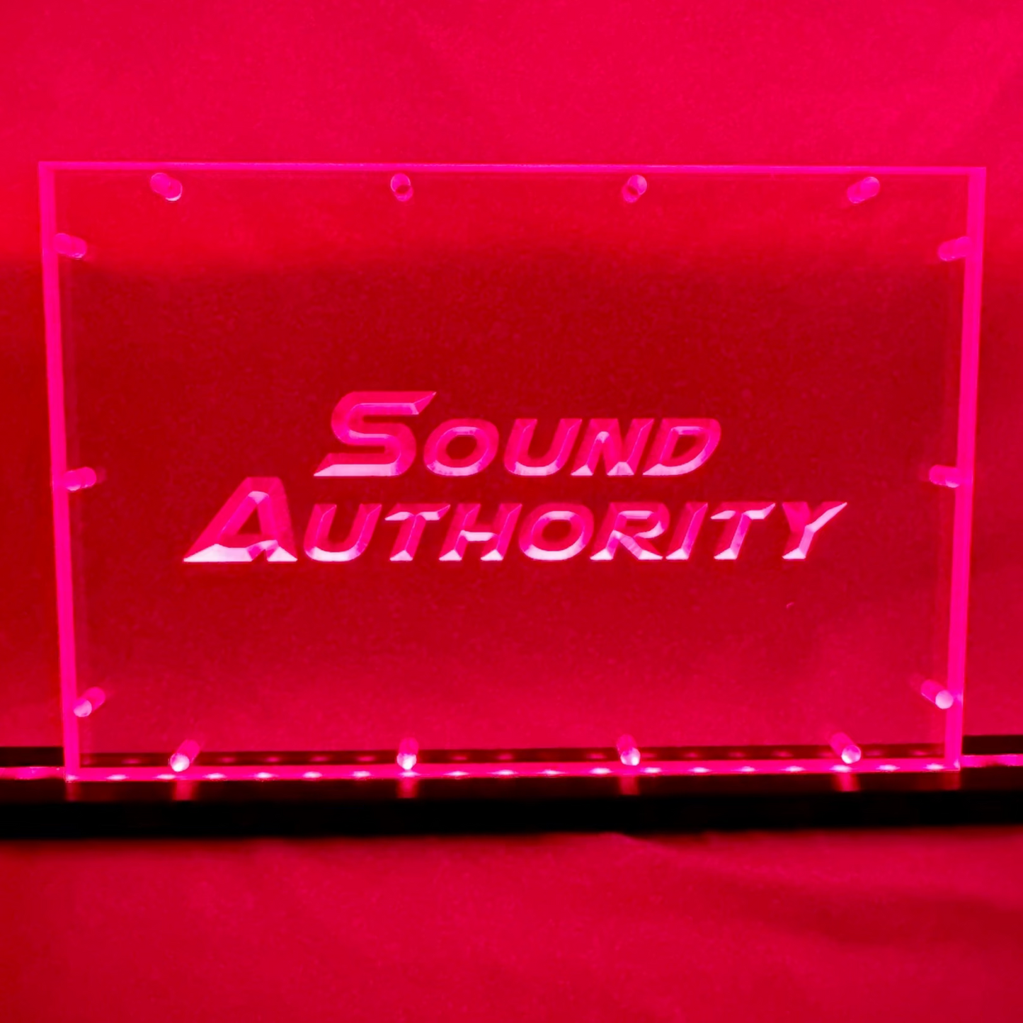 Sound Authority Plexiglass - 12" x 8" 3D Engraved Acrylic Window For Subwoofer Box