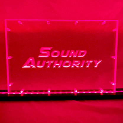 Sound Authority Plexiglass - 12" x 8" 3D Engraved Acrylic Window For Subwoofer Box