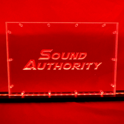 Sound Authority Plexiglass - 12" x 8" 3D Engraved Acrylic Window For Subwoofer Box