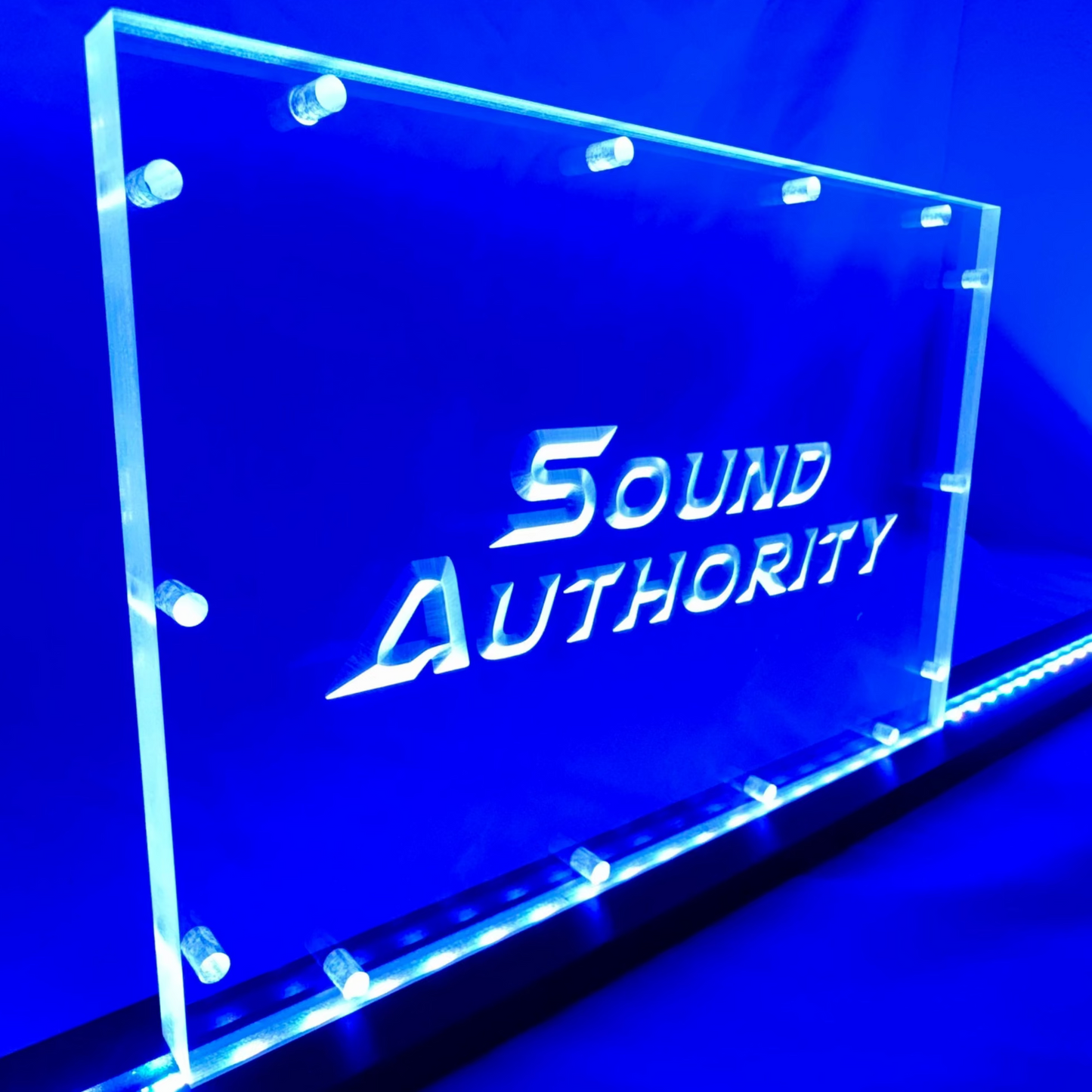 Sound Authority Plexiglass - 12" x 8" 3D Engraved Acrylic Window For Subwoofer Box