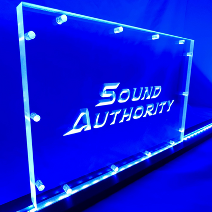 Sound Authority Plexiglass - 12" x 8" 3D Engraved Acrylic Window For Subwoofer Box