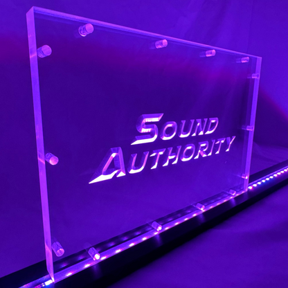 Sound Authority Plexiglass - 12" x 8" 3D Engraved Acrylic Window For Subwoofer Box