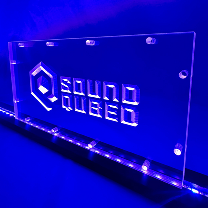 Sound Authority Plexiglass - 12" x 6" 3D Engraved Acrylic Window For Subwoofer Box