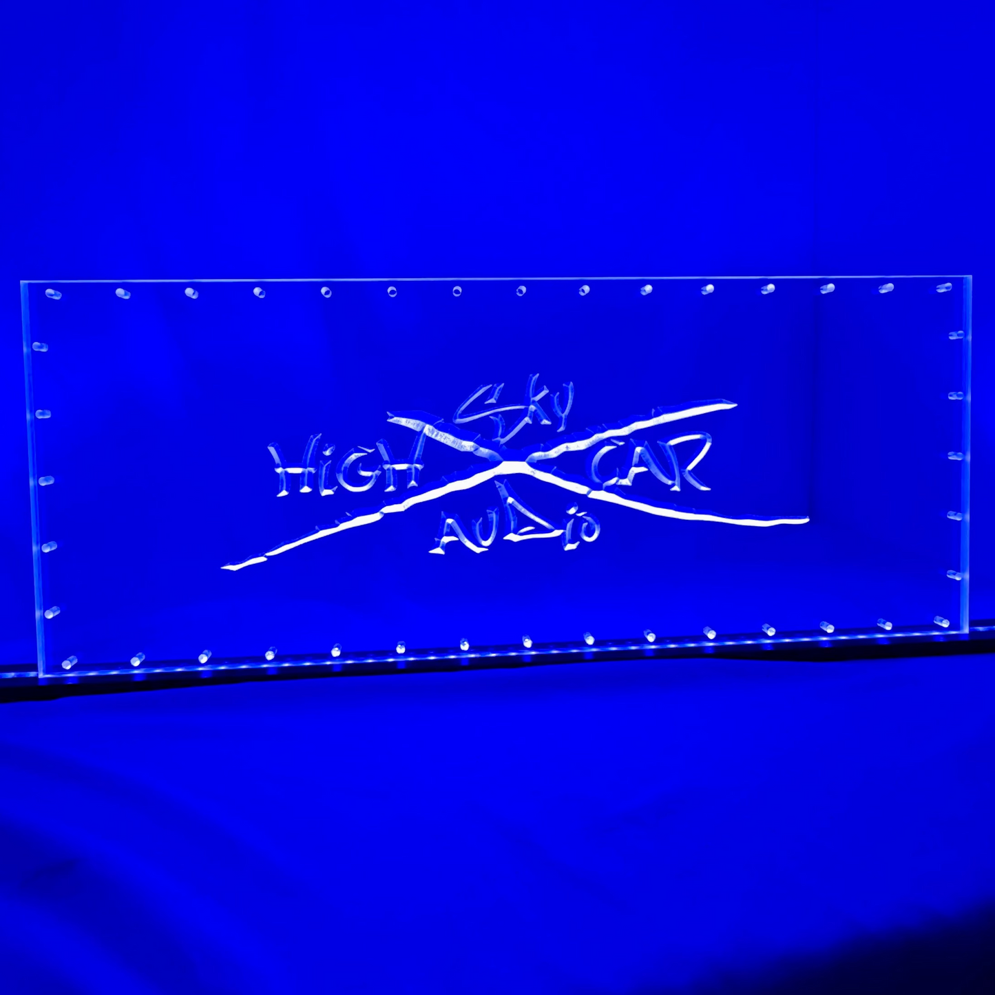 Sound Authority Plexiglass - 30" x 10" 3D Engraved Acrylic Window For Subwoofer Box