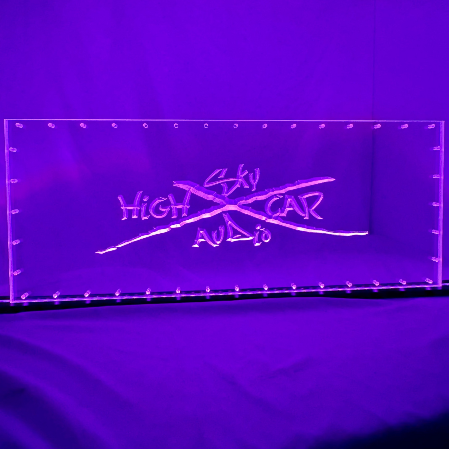 Sound Authority Plexiglass - 30" x 10" 3D Engraved Acrylic Window For Subwoofer Box