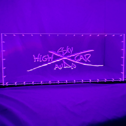 Sound Authority Plexiglass - 30" x 10" 3D Engraved Acrylic Window For Subwoofer Box