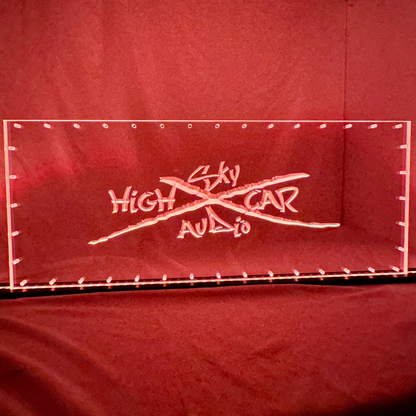 Sound Authority Plexiglass - 30" x 10" 3D Engraved Acrylic Window For Subwoofer Box