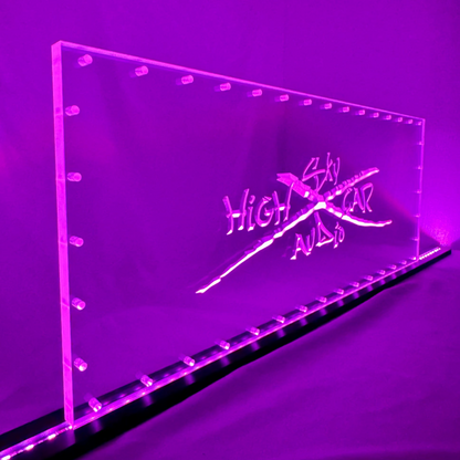 Sound Authority Plexiglass - 30" x 10" 3D Engraved Acrylic Window For Subwoofer Box