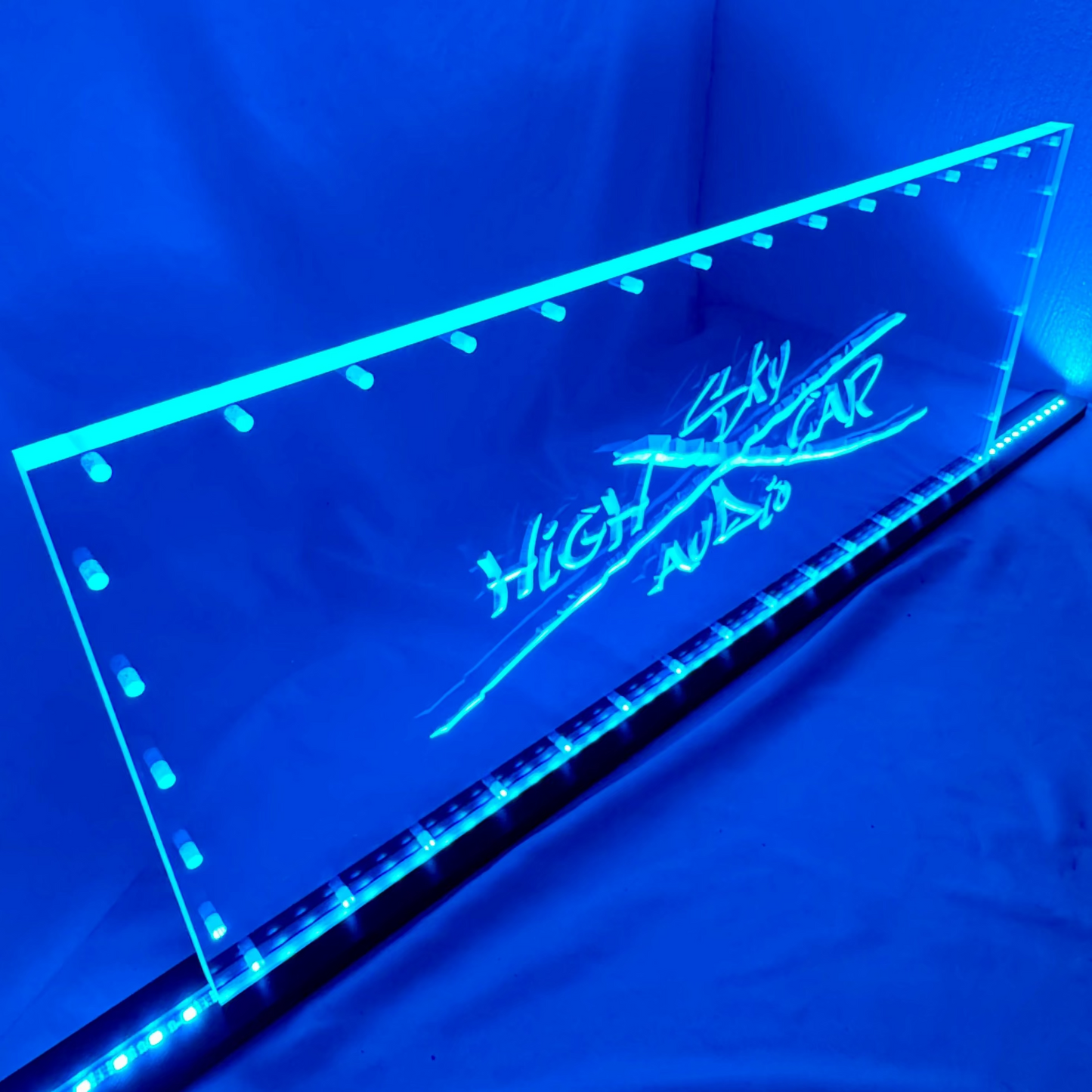 Sound Authority Plexiglass - 30" x 10" 3D Engraved Acrylic Window For Subwoofer Box