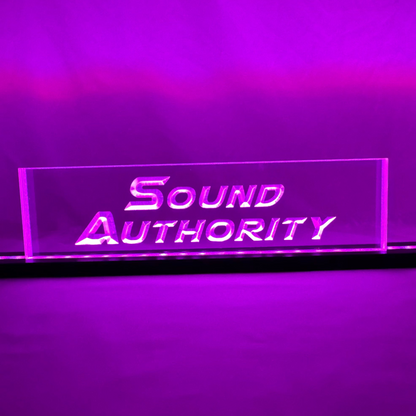 Sound Authority Plexiglass - 12" x 3" 3D Engraved Acrylic Window For Subwoofer Box