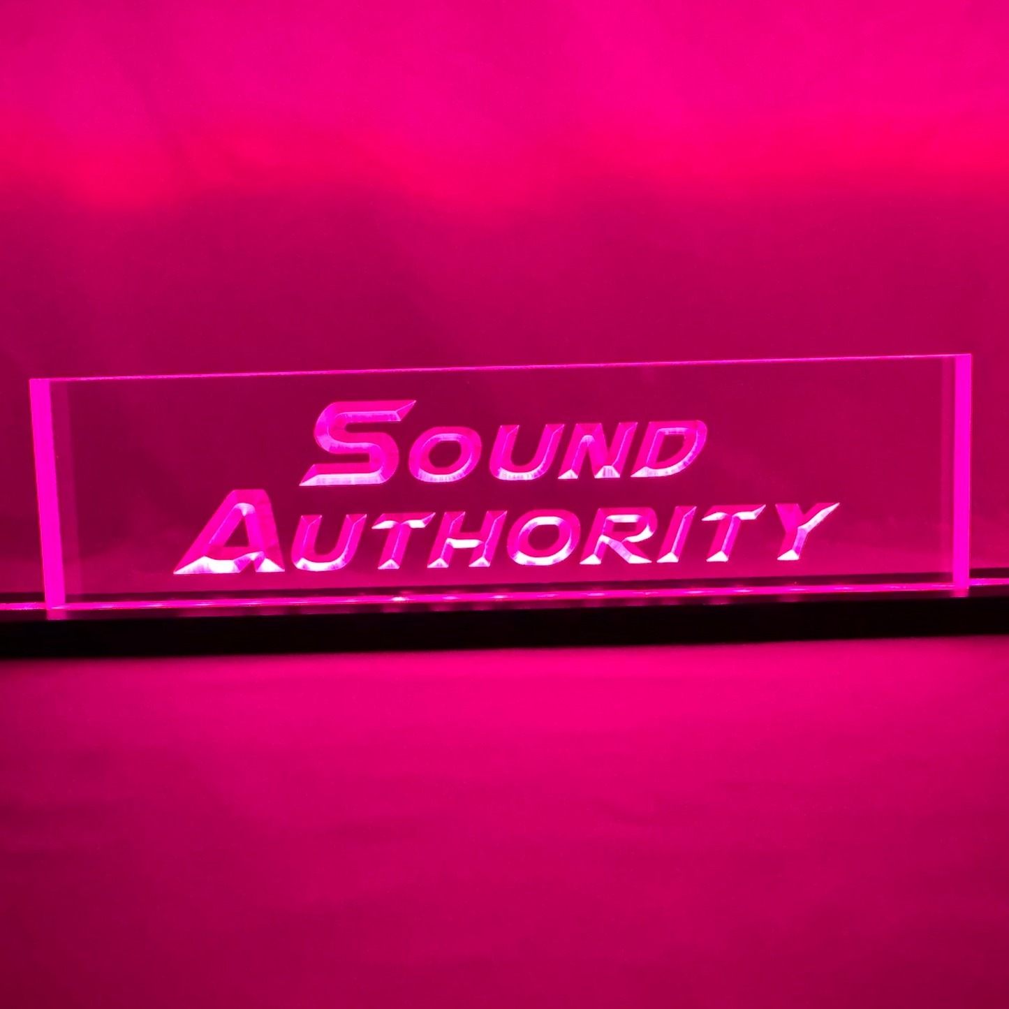 Sound Authority Plexiglass - 12" x 3" 3D Engraved Acrylic Window For Subwoofer Box