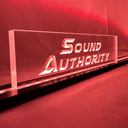 Sound Authority Plexiglass - 12" x 3" 3D Engraved Acrylic Window For Subwoofer Box