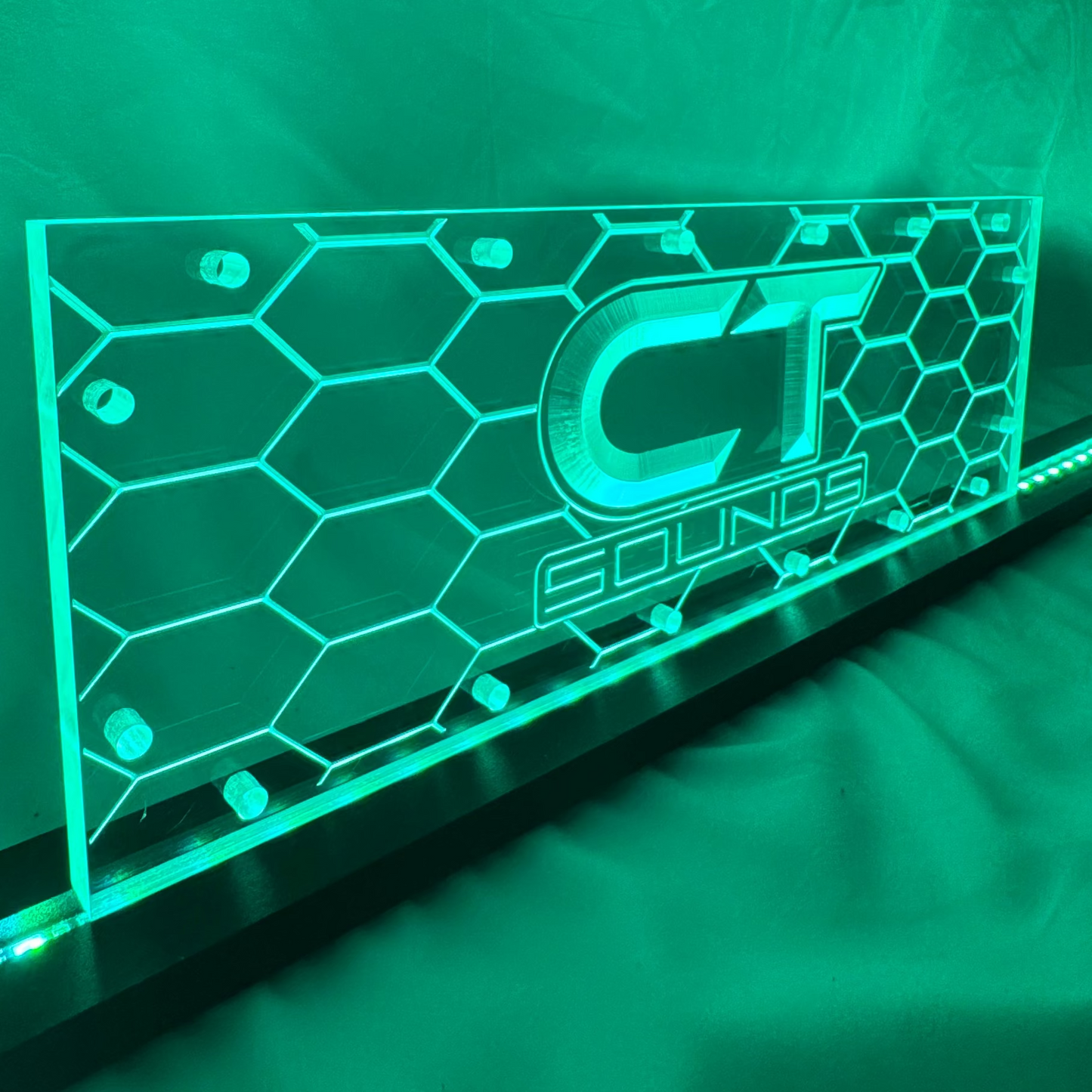 Sound Authority Plexiglass - 15" x 5" 3D Engraved Acrylic Window For Subwoofer Box