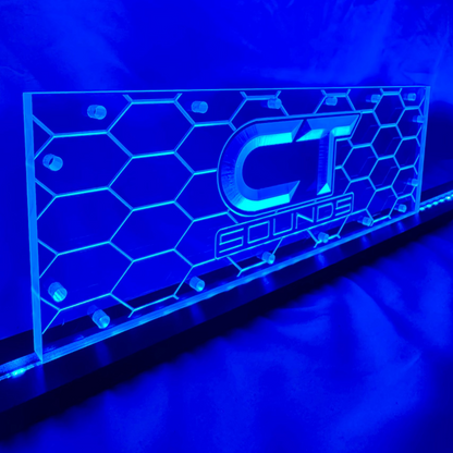 Sound Authority Plexiglass - 15" x 5" 3D Engraved Acrylic Window For Subwoofer Box