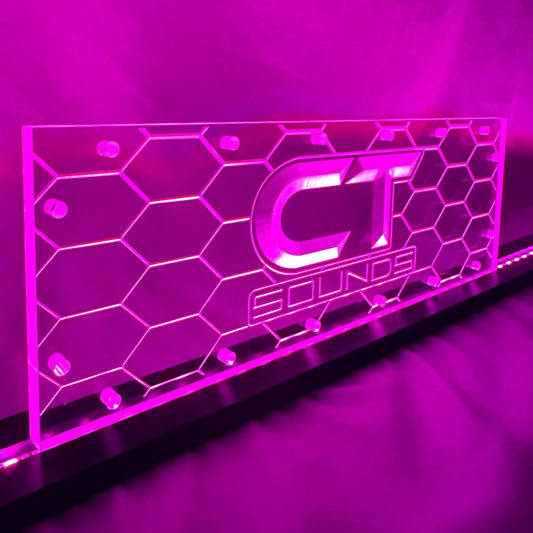 Sound Authority Plexiglass - 15" x 5" 3D Engraved Acrylic Window For Subwoofer Box