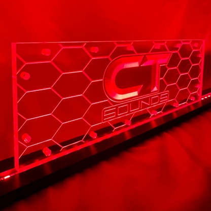 Sound Authority Plexiglass - 15" x 5" 3D Engraved Acrylic Window For Subwoofer Box