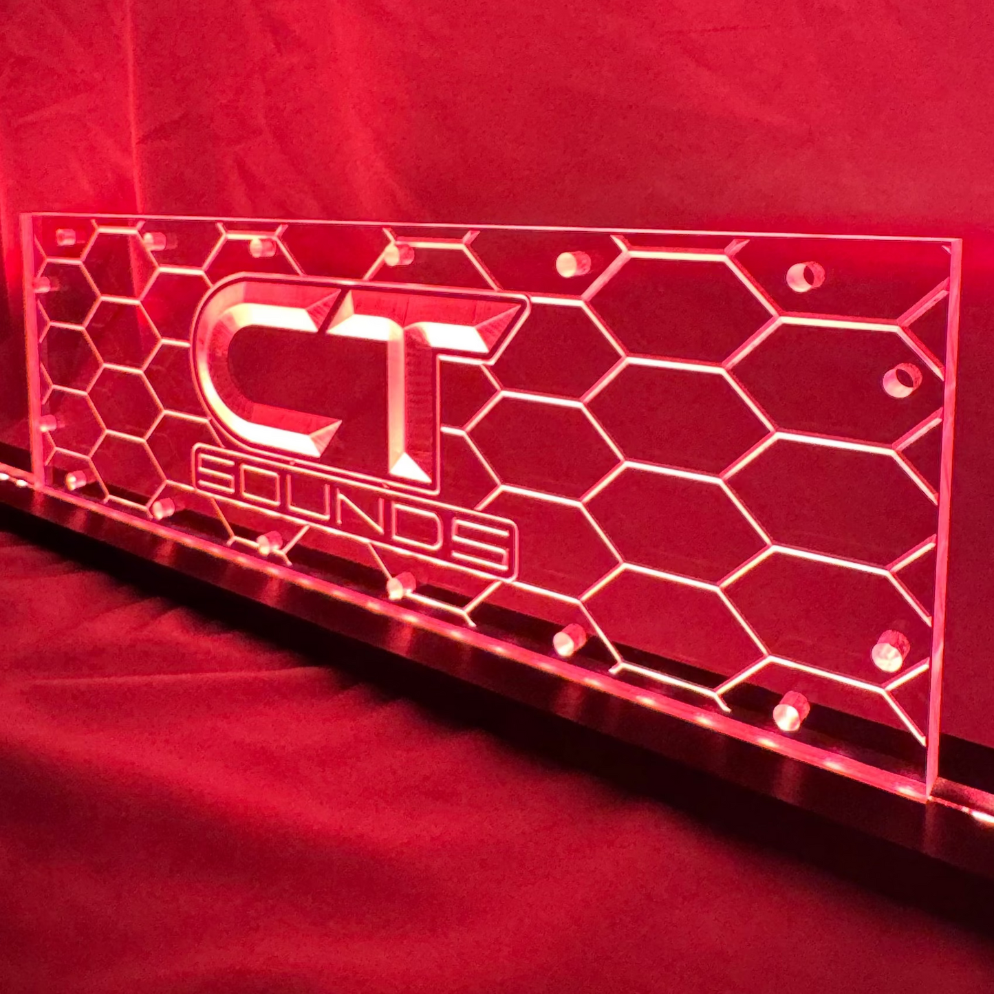 Sound Authority Plexiglass - 15" x 5" 3D Engraved Acrylic Window For Subwoofer Box