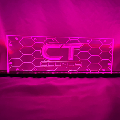 Sound Authority Plexiglass - 15" x 5" 3D Engraved Acrylic Window For Subwoofer Box