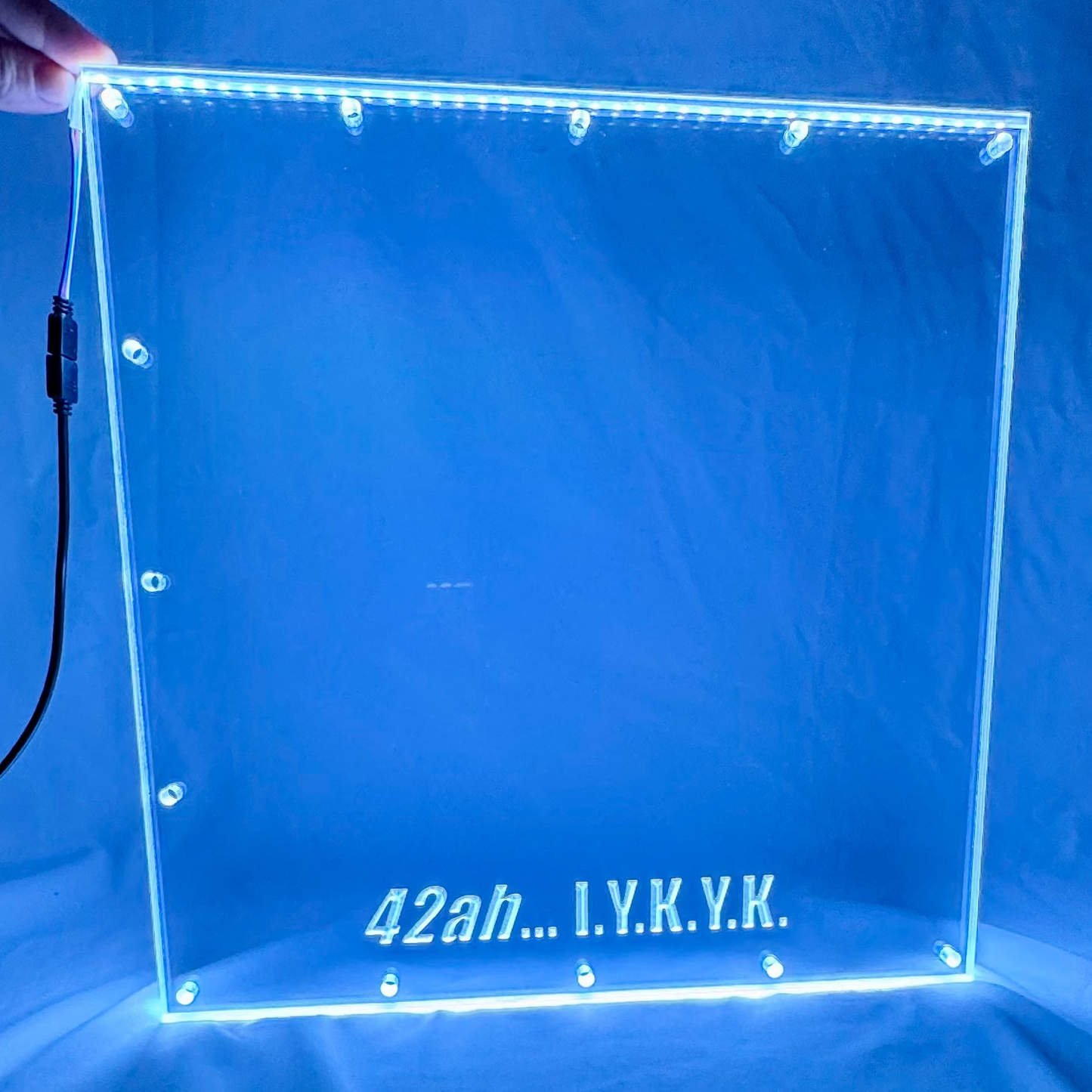 Sound Authority Plexiglass - 12" x 12" 3D Engraved Acrylic Window For Subwoofer Box