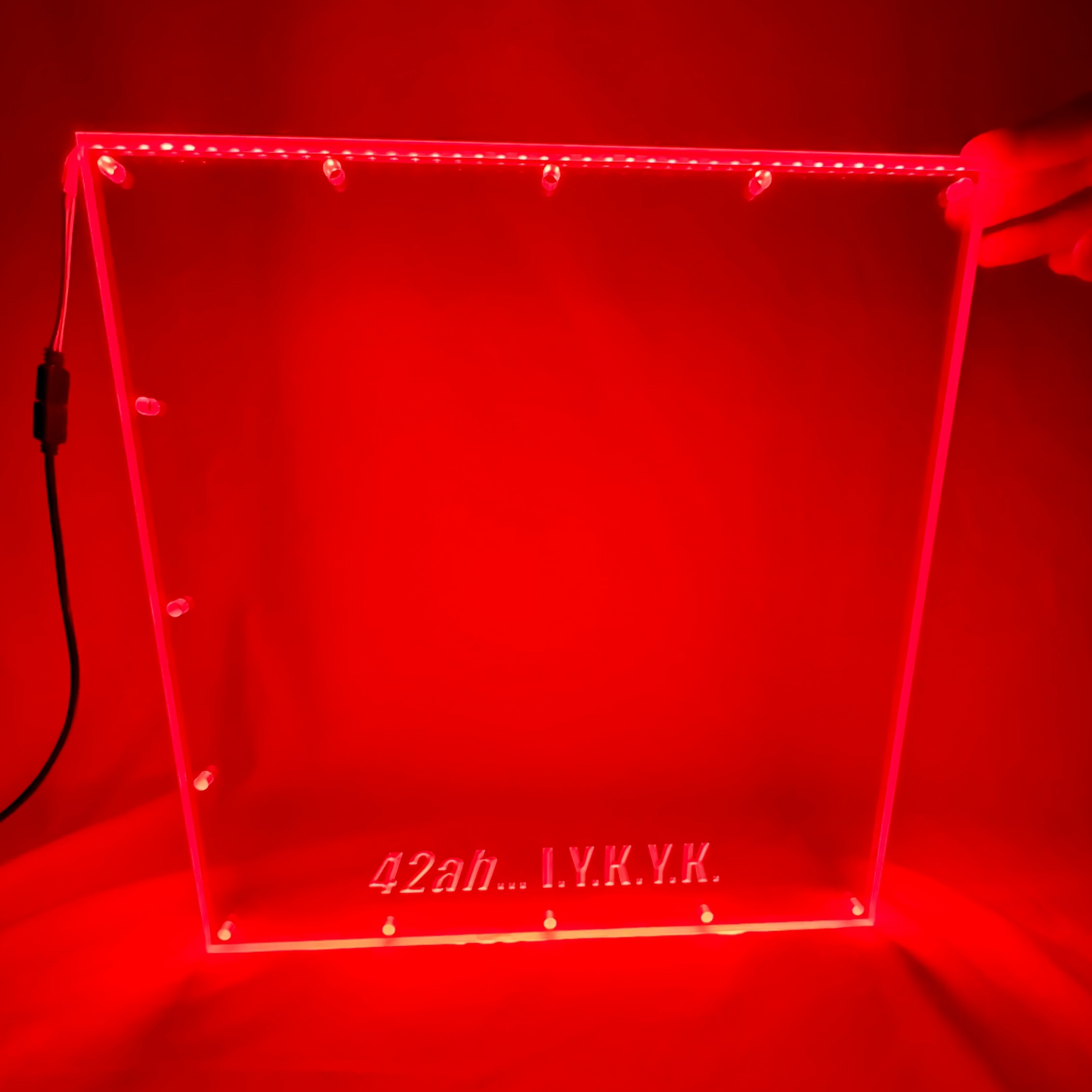 Sound Authority Plexiglass - 12" x 12" 3D Engraved Acrylic Window For Subwoofer Box