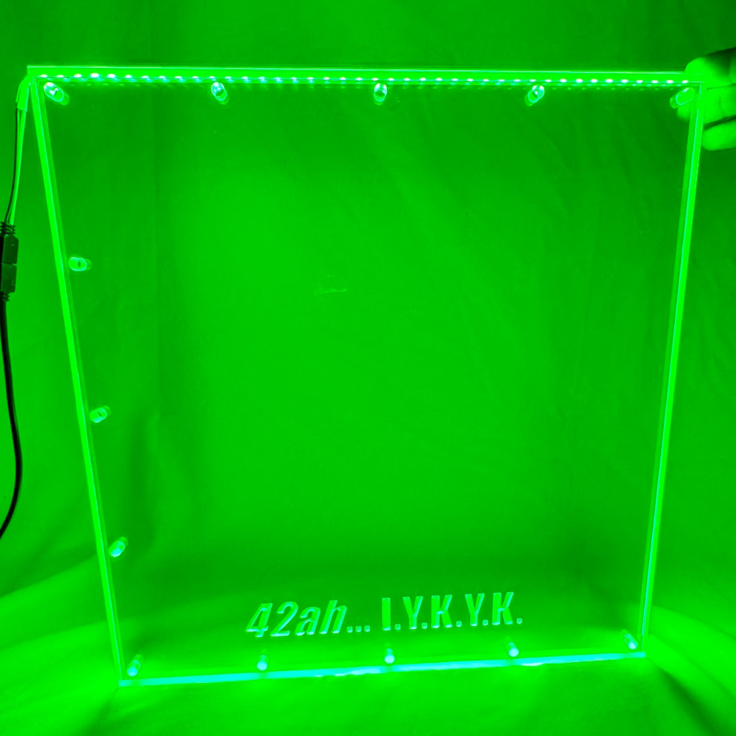 Sound Authority Plexiglass - 12" x 12" 3D Engraved Acrylic Window For Subwoofer Box
