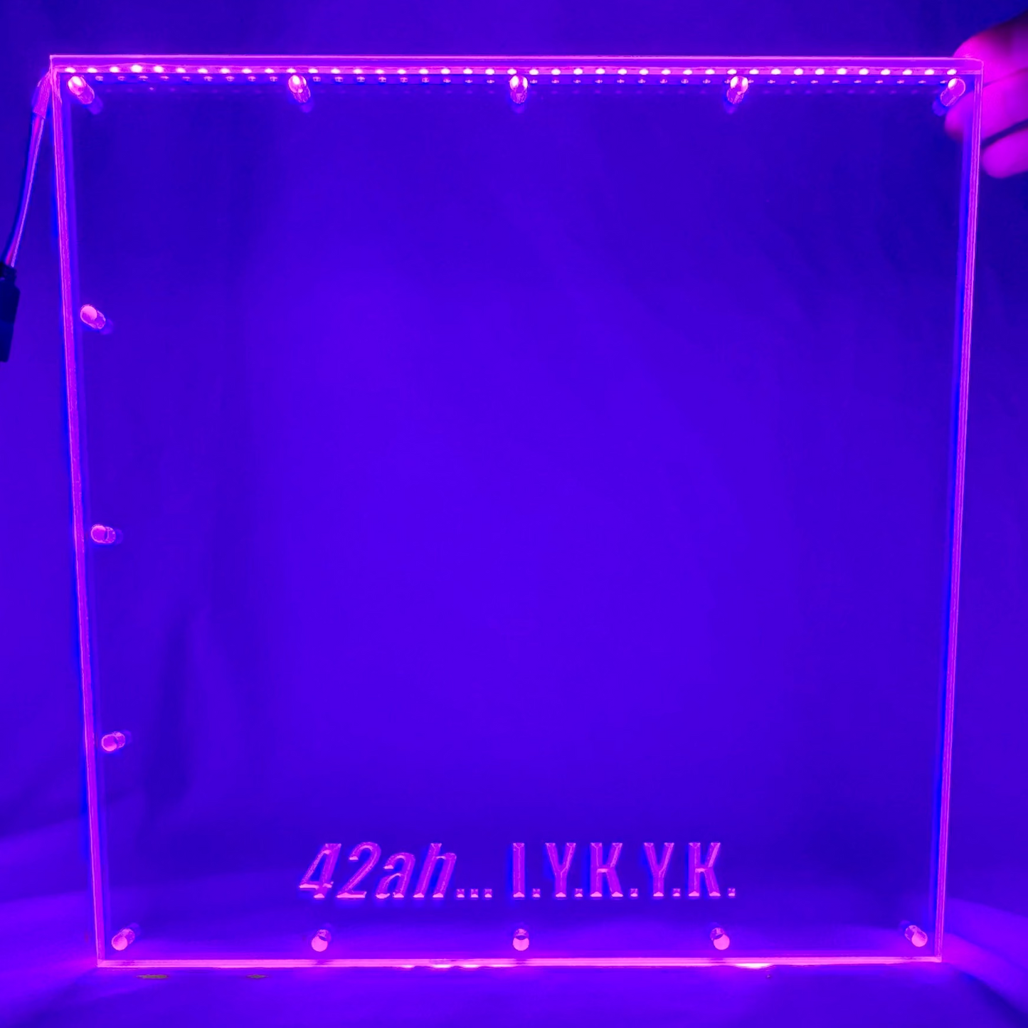 Sound Authority Plexiglass - 12" x 12" 3D Engraved Acrylic Window For Subwoofer Box