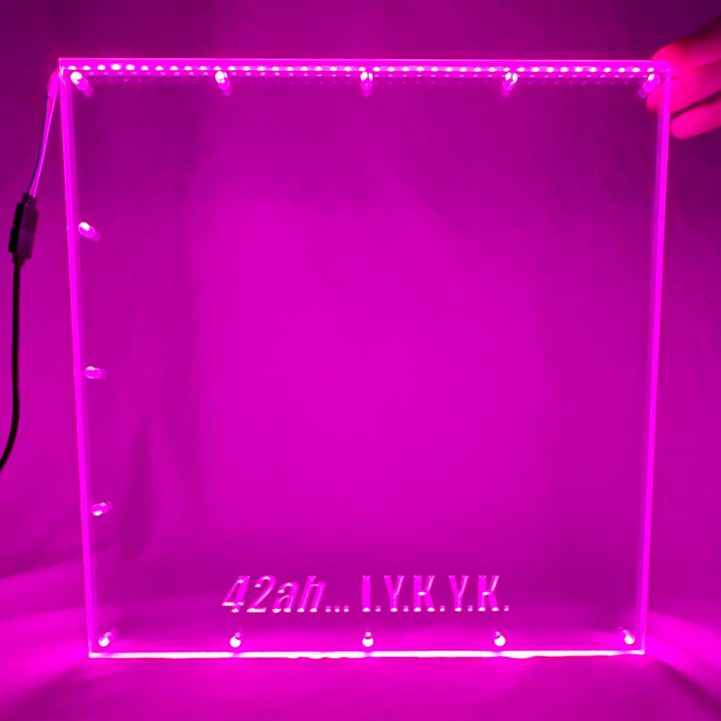 Sound Authority Plexiglass - 12" x 12" 3D Engraved Acrylic Window For Subwoofer Box