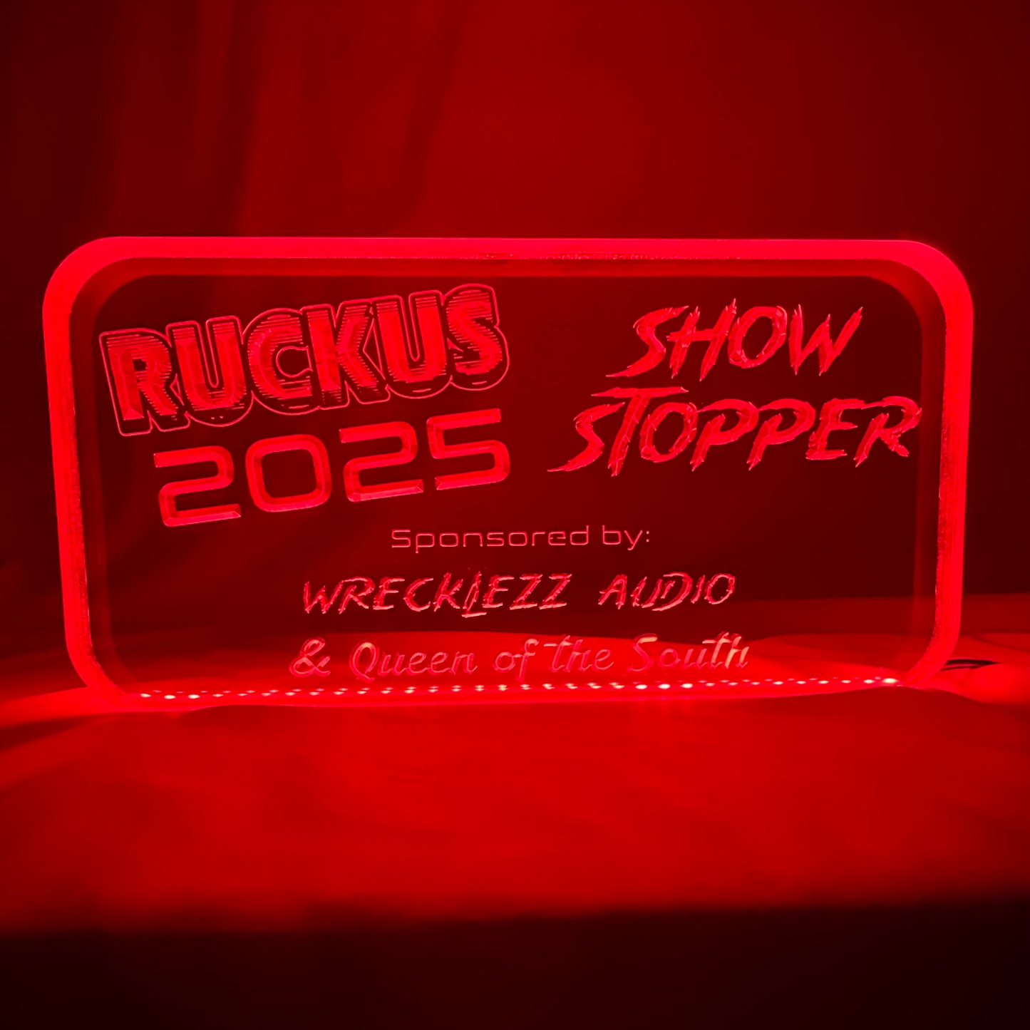 Sound Authority Plexiglass - 10" x 5" 3D Engraved Acrylic Window For Subwoofer Box