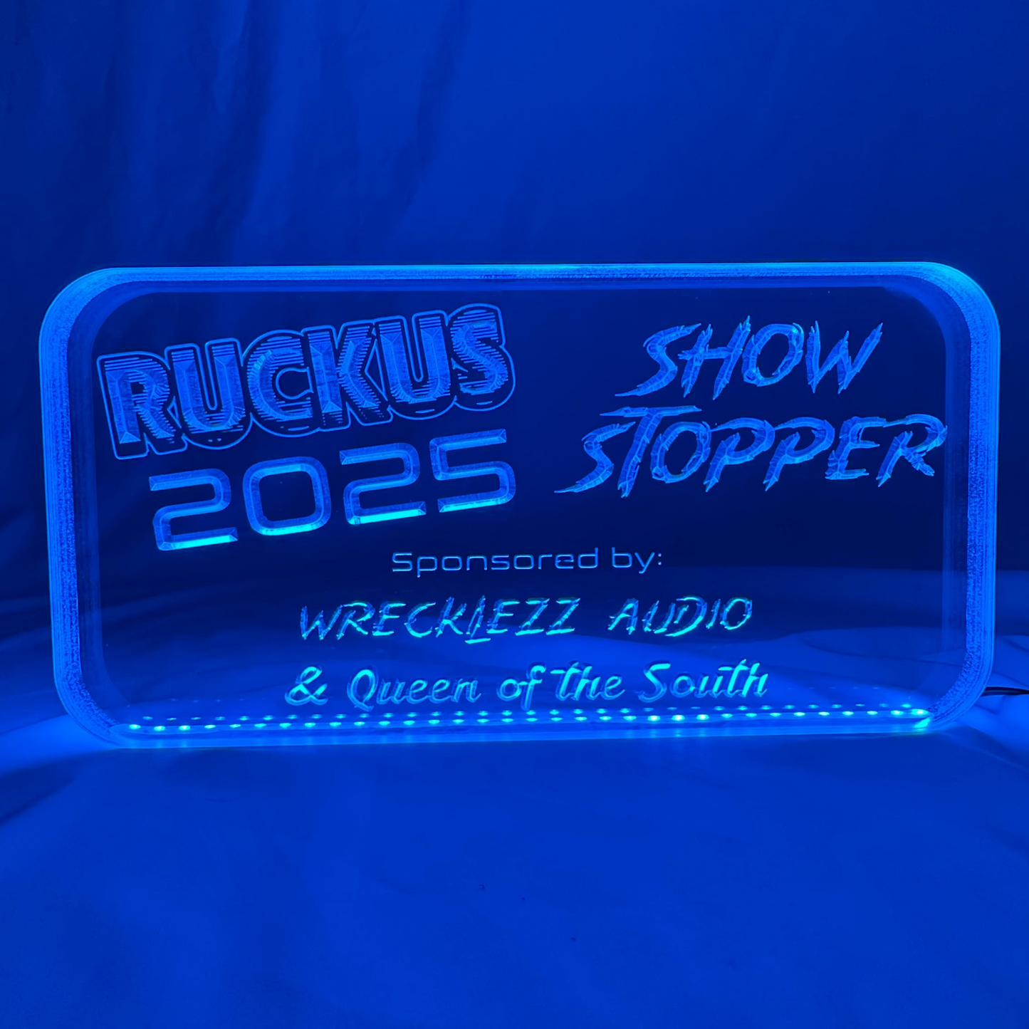 Sound Authority Plexiglass - 10" x 5" 3D Engraved Acrylic Window For Subwoofer Box