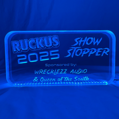 Sound Authority Plexiglass - 10" x 5" 3D Engraved Acrylic Window For Subwoofer Box
