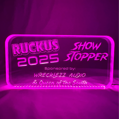 Sound Authority Plexiglass - 10" x 5" 3D Engraved Acrylic Window For Subwoofer Box