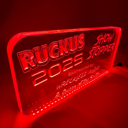 Sound Authority Plexiglass - 10" x 5" 3D Engraved Acrylic Window For Subwoofer Box