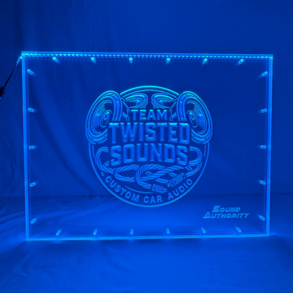 Sound Authority Plexiglass - 20" x 15" 3D Engraved Acrylic Window For Subwoofer Box