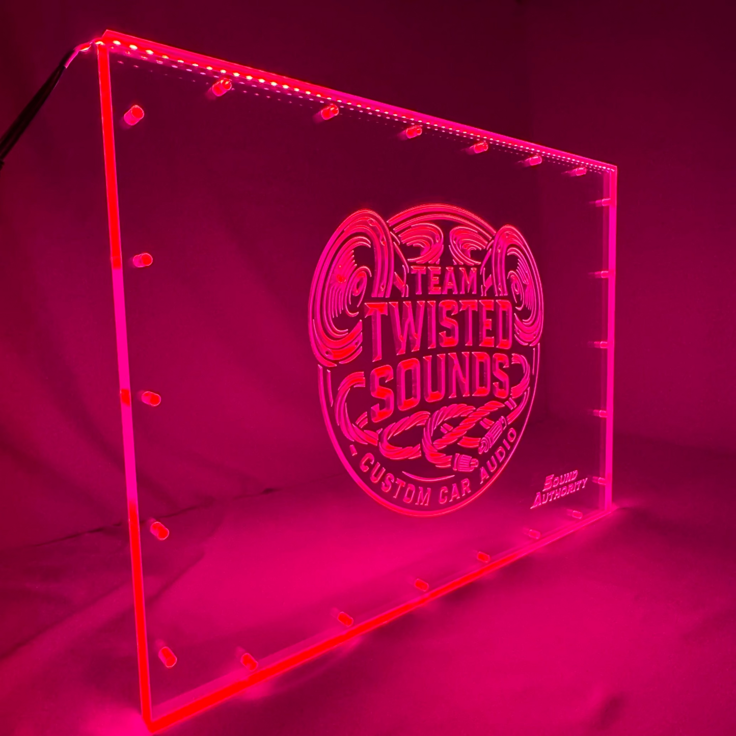 Sound Authority Plexiglass - 20" x 15" 3D Engraved Acrylic Window For Subwoofer Box
