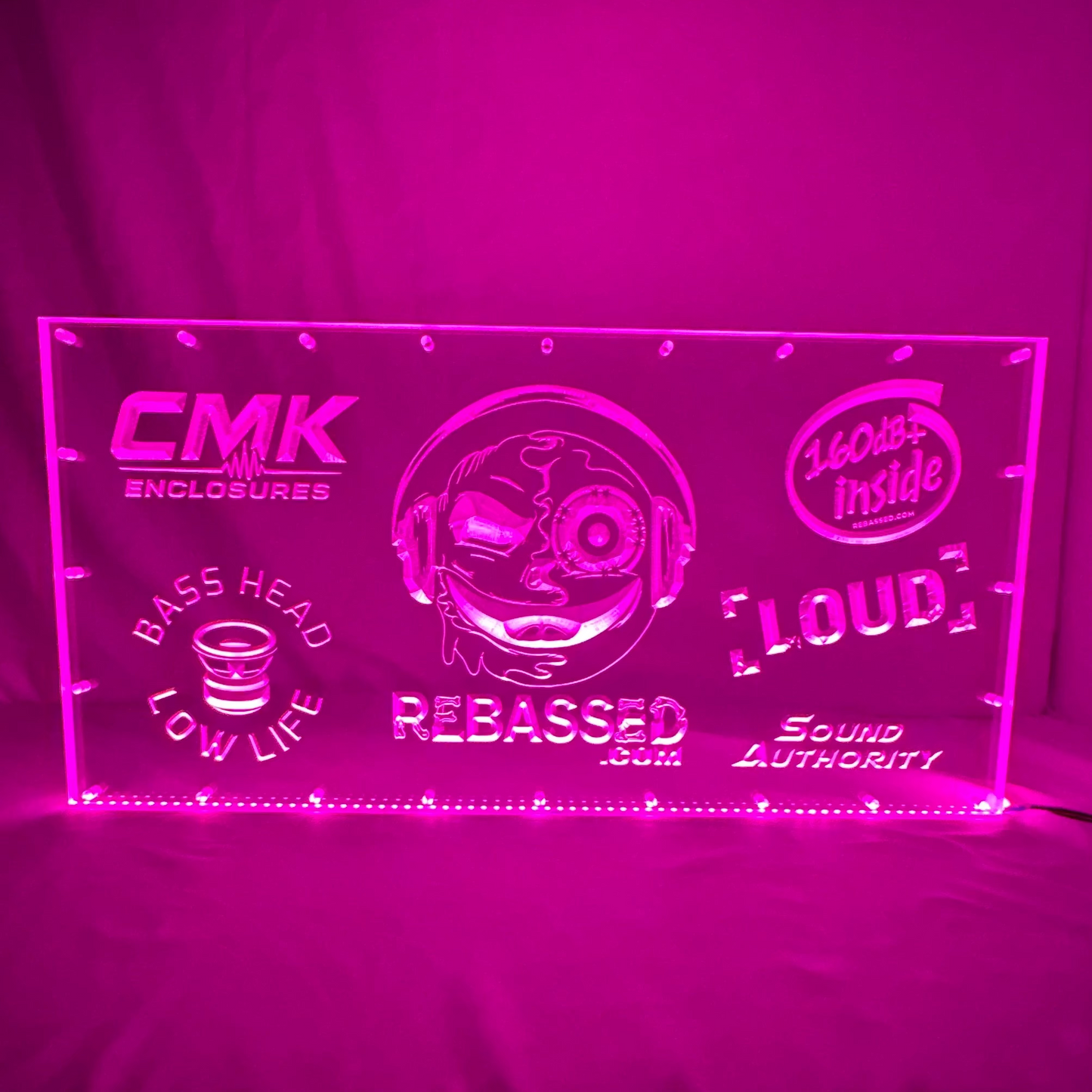 Sound Authority Plexiglass - 24" x 12" 3D Engraved Acrylic Window For Subwoofer Box