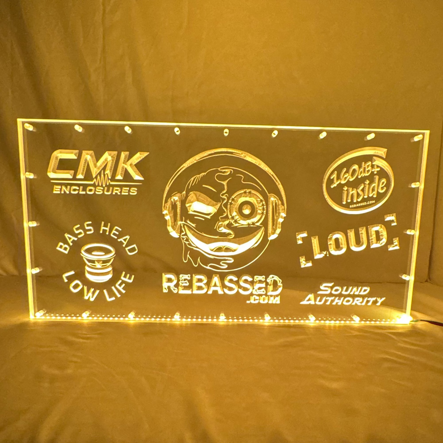 Sound Authority Plexiglass - 24" x 12" 3D Engraved Acrylic Window For Subwoofer Box