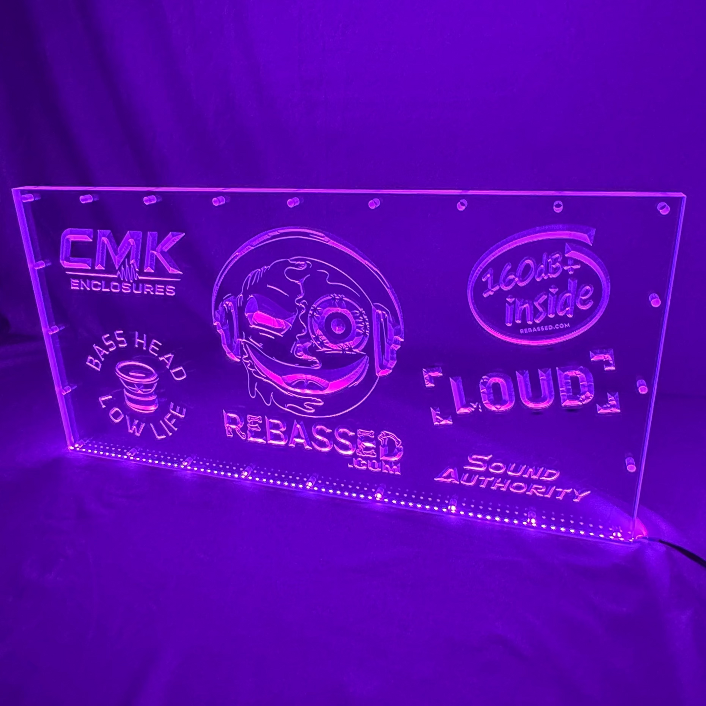 Sound Authority Plexiglass - 24" x 12" 3D Engraved Acrylic Window For Subwoofer Box