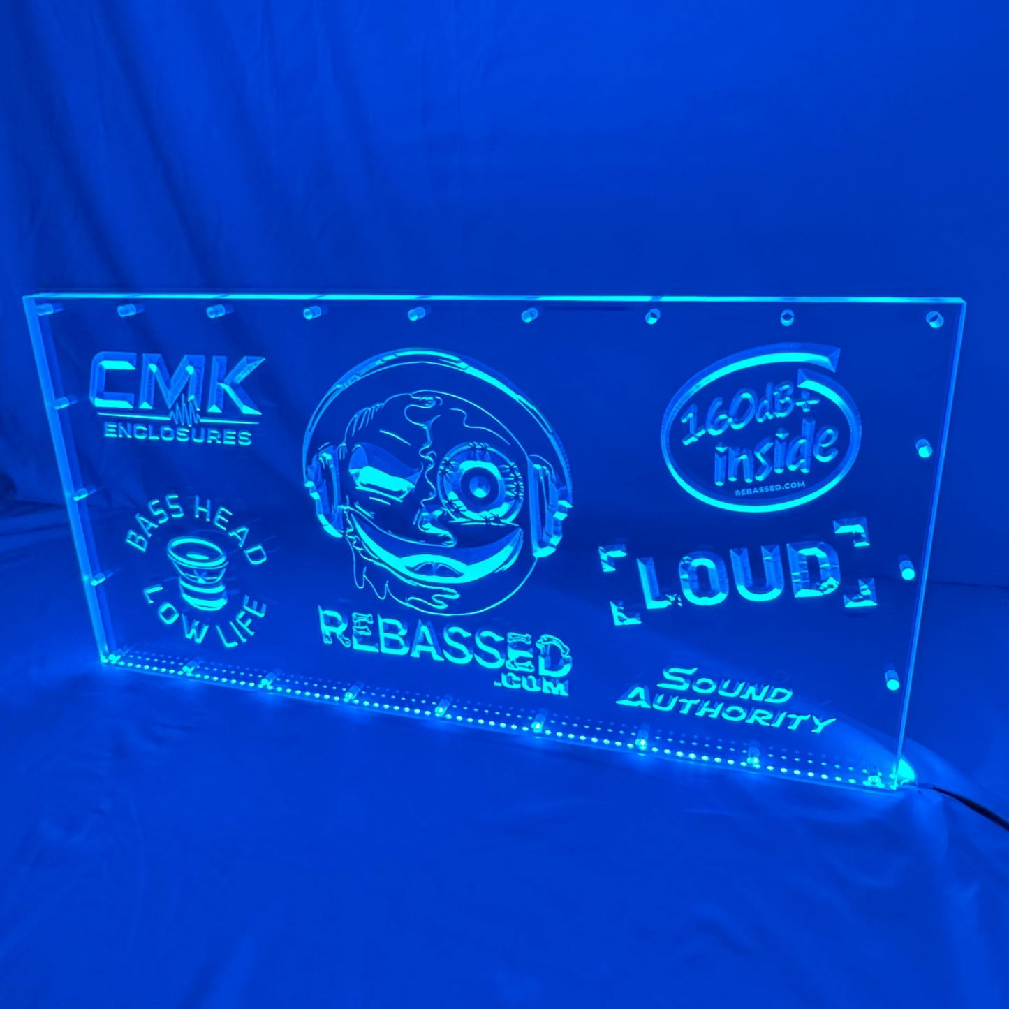 Sound Authority Plexiglass - 24" x 12" 3D Engraved Acrylic Window For Subwoofer Box