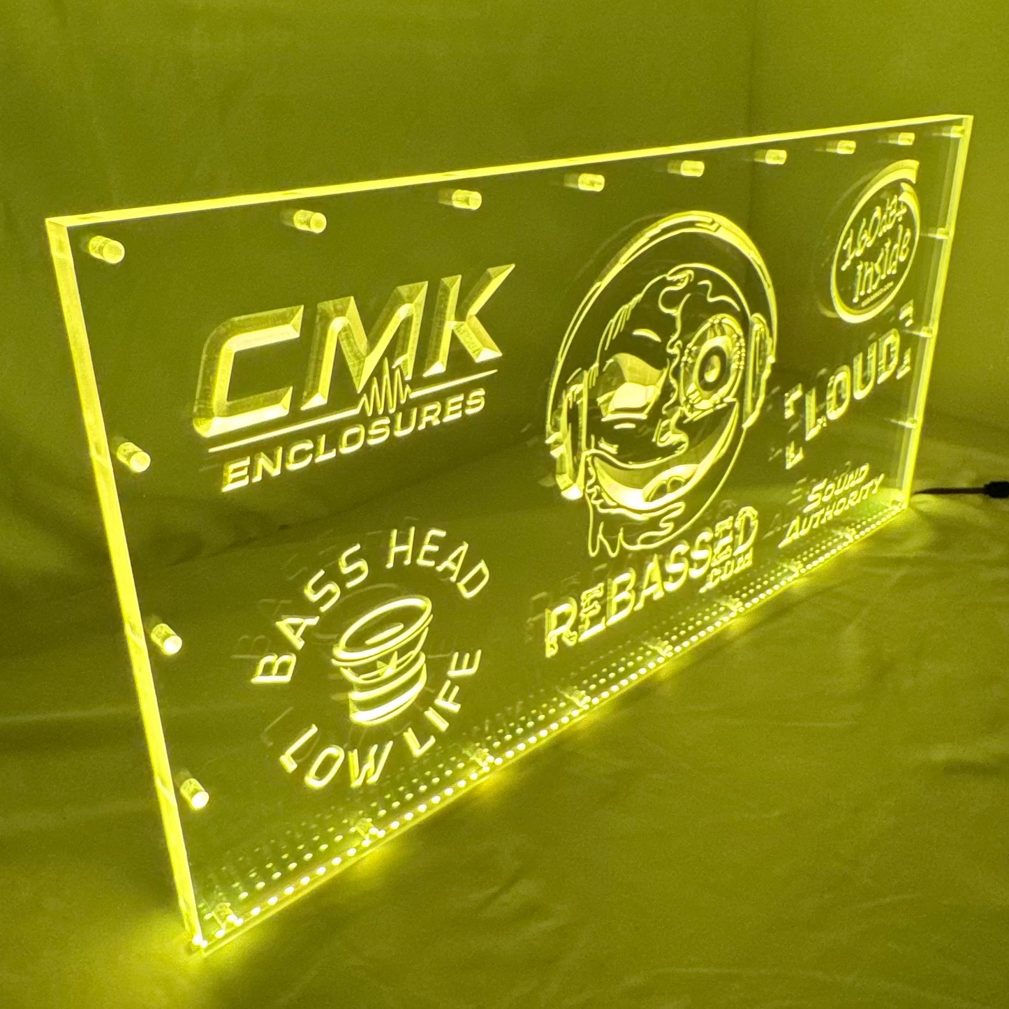 Sound Authority Plexiglass - 24" x 12" 3D Engraved Acrylic Window For Subwoofer Box