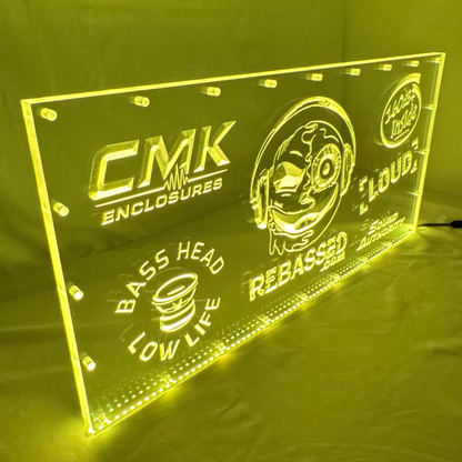 Sound Authority Plexiglass - 24" x 12" 3D Engraved Acrylic Window For Subwoofer Box