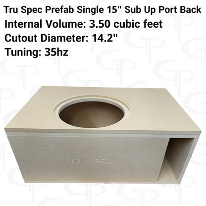 TRU SPEC Prefab Single 15" Sub Up Port Back Subwoofer Enclosure