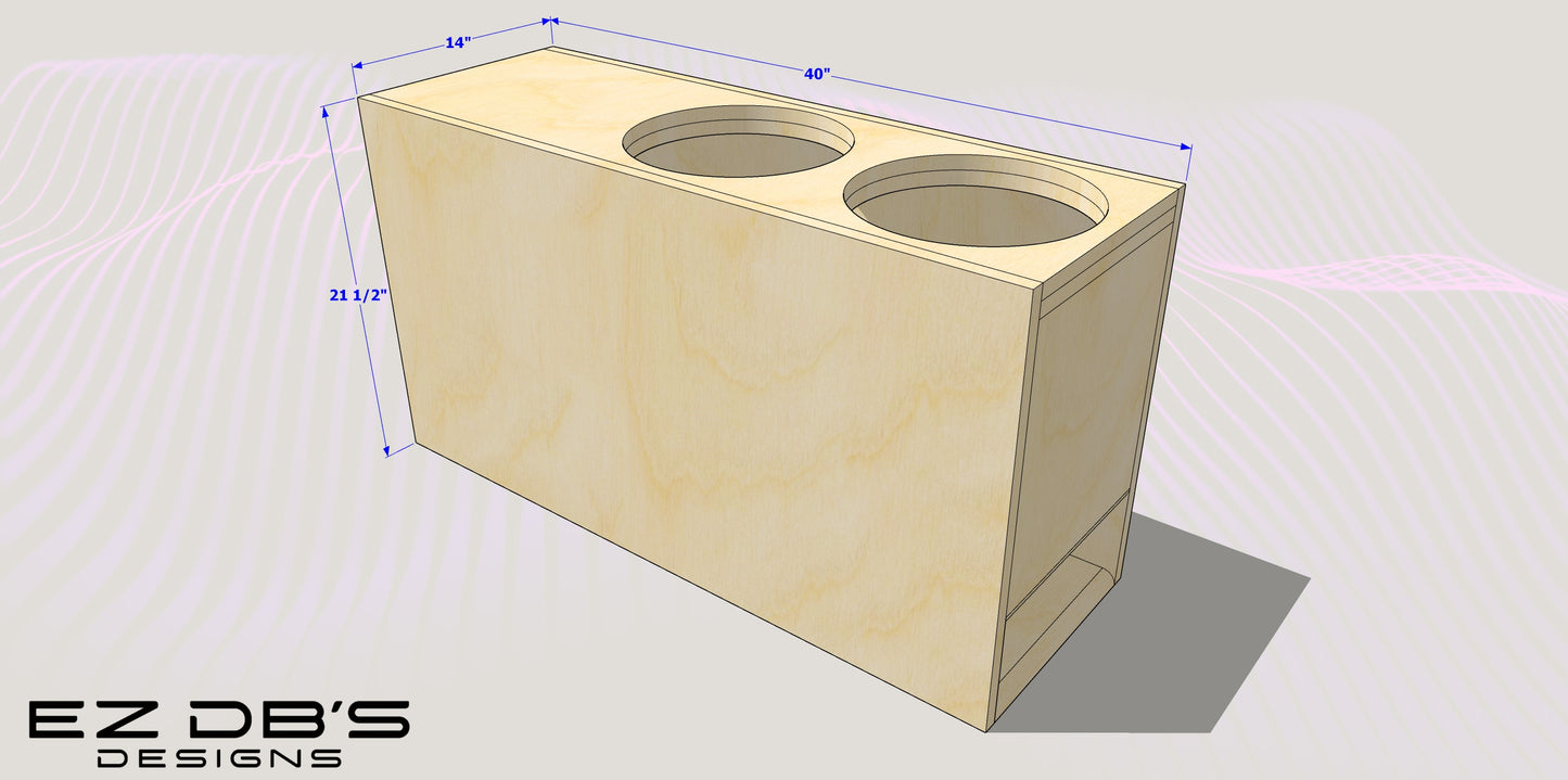 2 12's Premade Box Design - Subs Up, Port Back