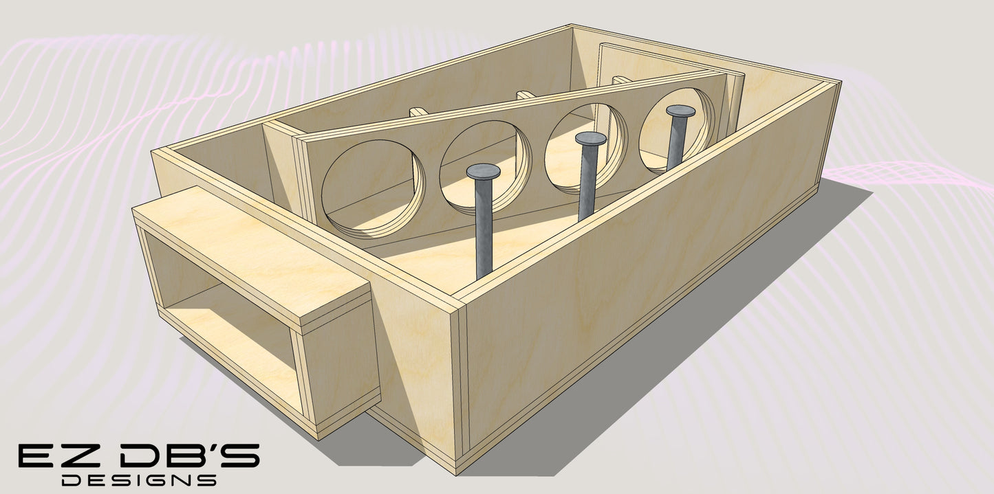 Custom 6th Order Bandpass Blow-Thru Box Design