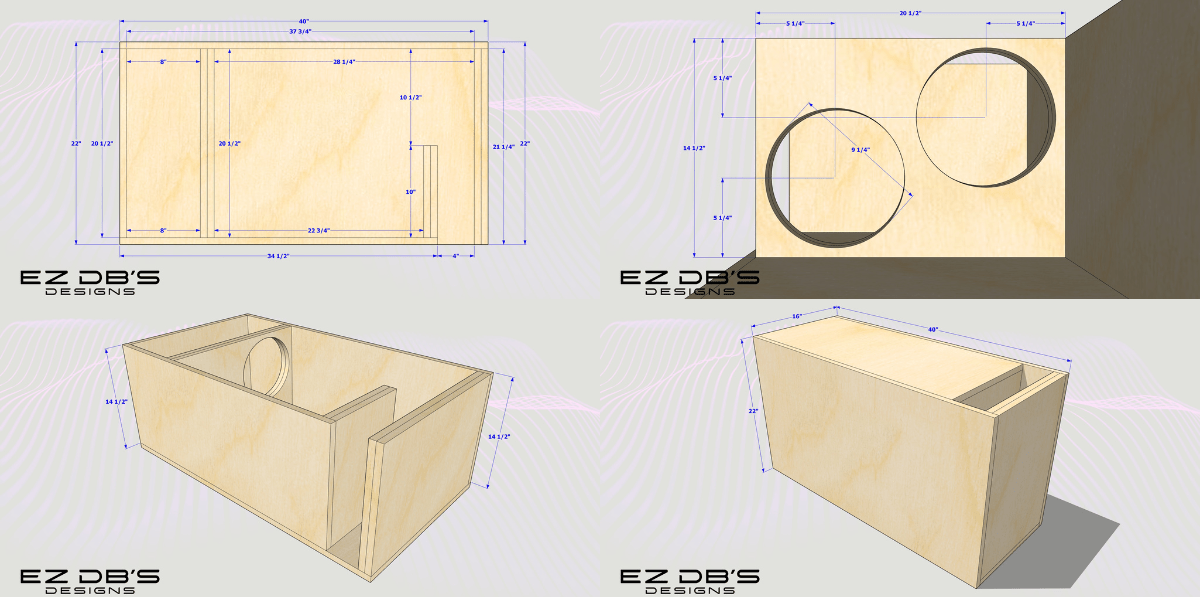 Custom 4th Order Bandpass Box Design - EZ DB's Designs